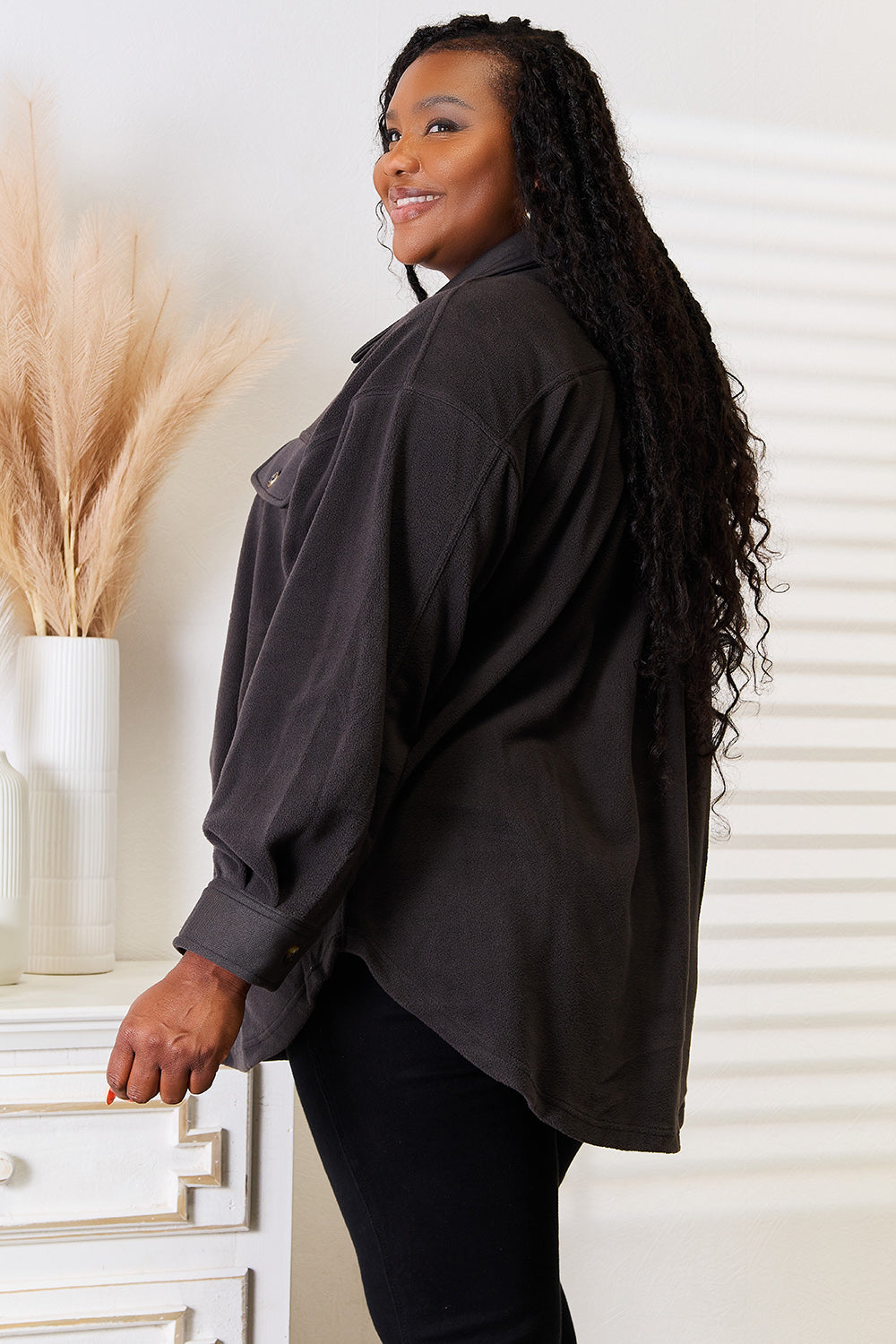 Heimish Cozy Girl Full Size Button Down Shacket 2c31e3aa034b44ada760e58d59614315-Max