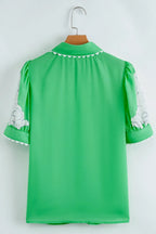 Floral Ric Rac Edge Puff Sleeve Button Up Summer Shirt 2c3b7ed6-d61f-4466-b97b-92975a49a1e3-Max-Origin