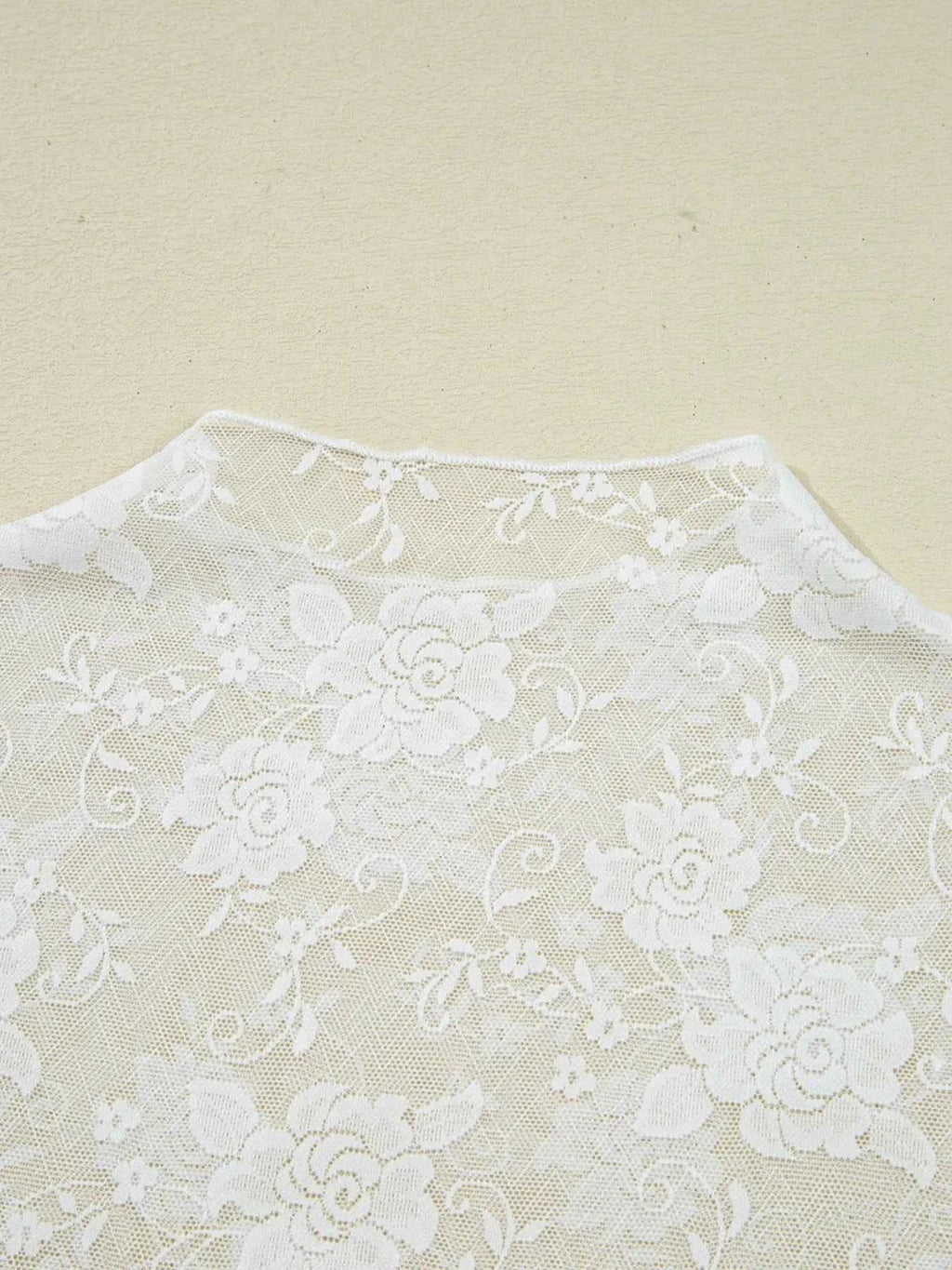 Sheer Floral Lace Mesh Mock Neck Long Sleeve Top 2c4eacaa79b3471499e81b5e19ca240e-Max-Origin
