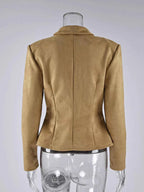 Suede Zip-Up Fitted Jacket 2c5160632c884e15897bb316058e3a4b-Max-Origin