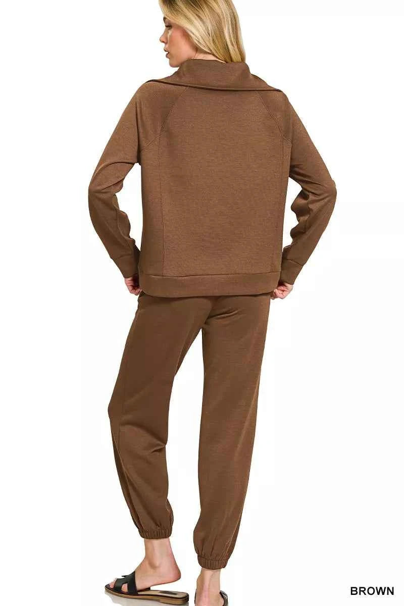 Zenana Scuba Half Zip Sweatshirts and Joggers Set 2c525150ed5a43268118c61d9f8cfdb3-Max-Origin