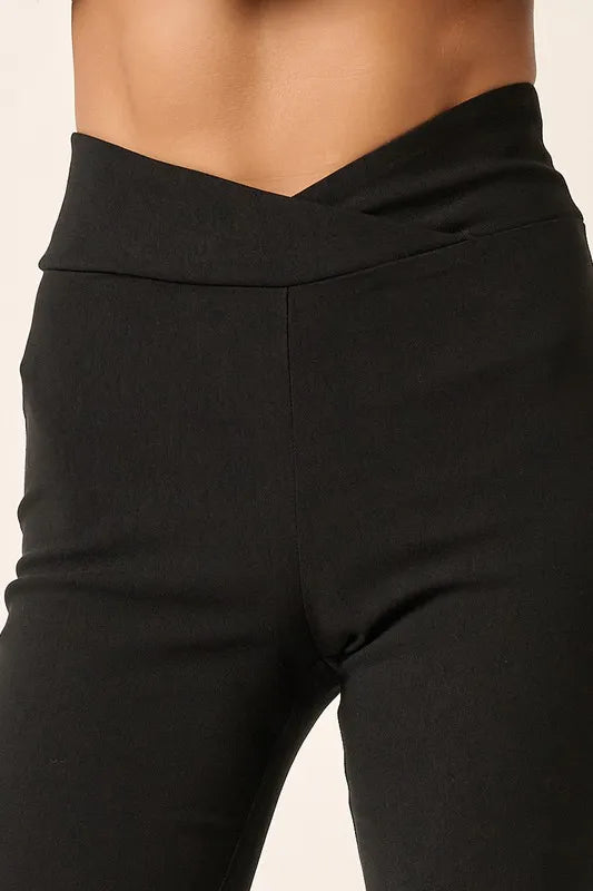 Mittoshop Surplice V Waist Flare Pants 2c528a89-a476-45ae-ac31-13a336753e2a-Max