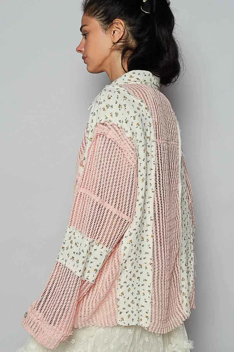 POL Floral Crochet Patchwork Long Sleeve Shirt 2c59dfa1-9fdd-47b7-a897-293e50fb93ff-Max-Origin