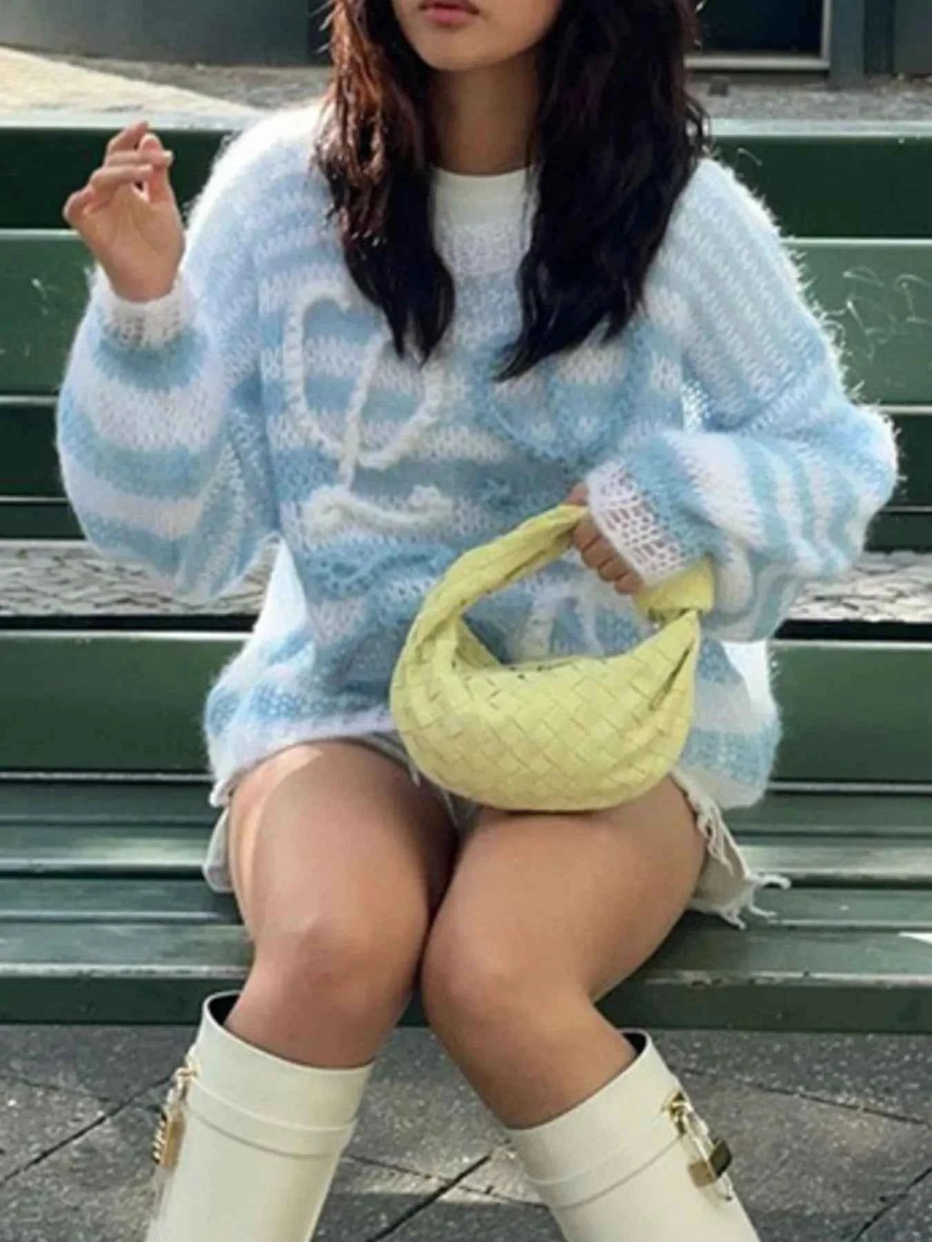 Colorful Abstract Pattern Striped Sweater 2c5c3c1f-773b-4a94-b83e-2b23e5d799ed-Max-Origin
