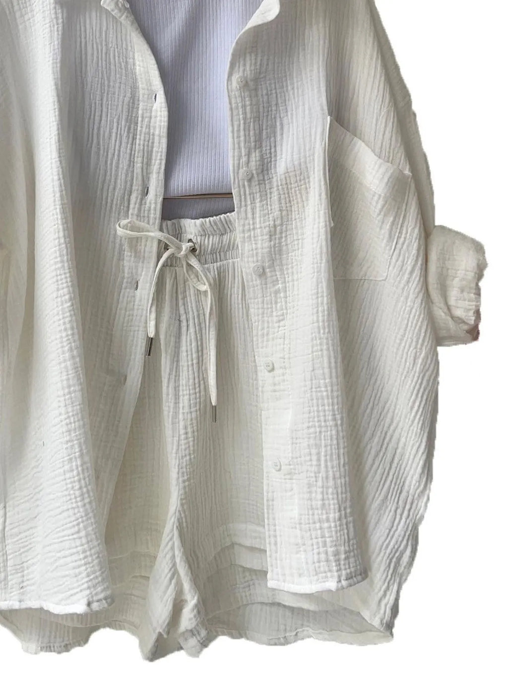 Textured Button Up Shirt and Shorts Set 2c5c99e8-38b4-4f88-9422-bb1e19a82d84-Max-Origin