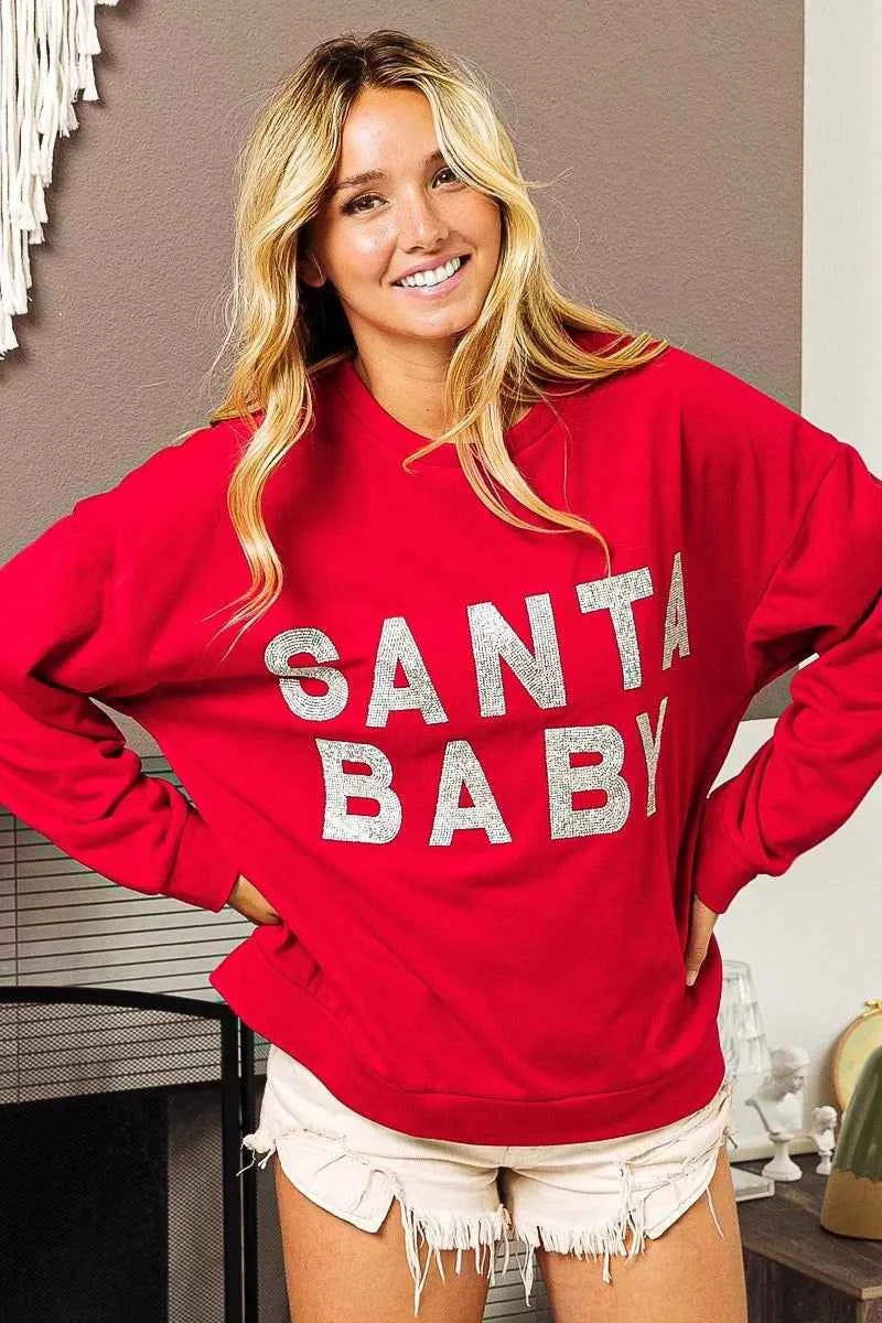BiBi Santa Baby Lettering Christmas Sweatshirt 2c61e2ba4f4c4af1861163ef4cb387af-Max-Origin