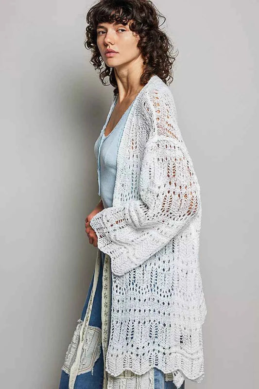 Openwork Lightweight Open Front Cardigan with Scalloped Edge 2c675ca0-9db4-4741-858d-e0e954f6733a-Max-Origin