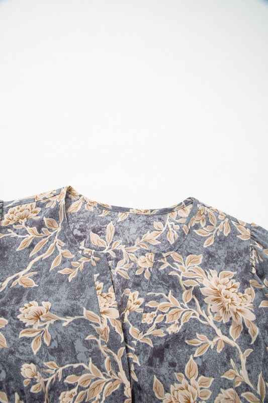 Floral Smocked High Waist Long Sleeve Dress 2c911e5c-c6db-494f-a970-9b5b03774a8a