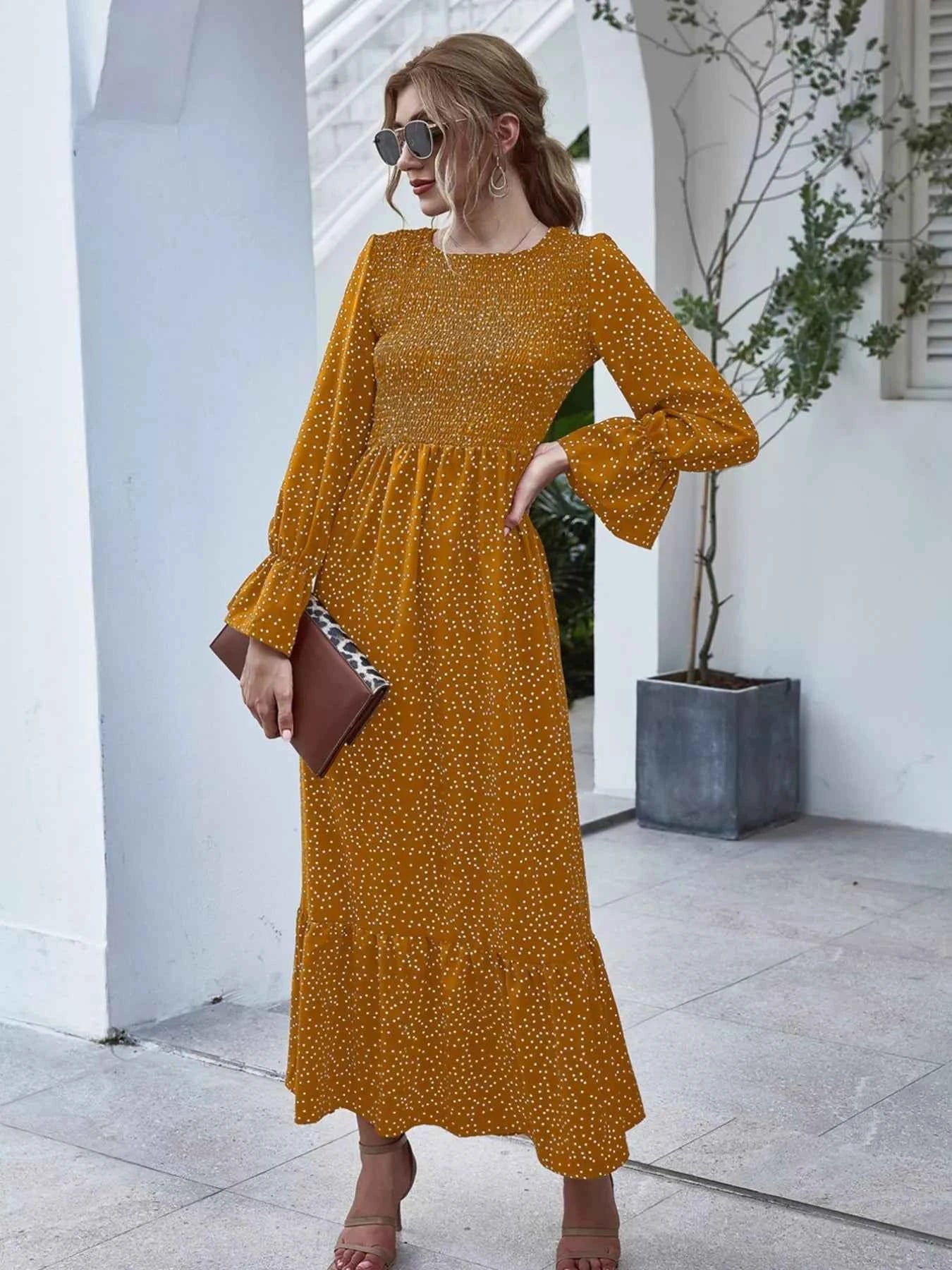 Ruffled Hem Flounce Sleeve Dress 2cd3edf5-571e-4f71-ba7f-4c33378a26d2-Max-Origin