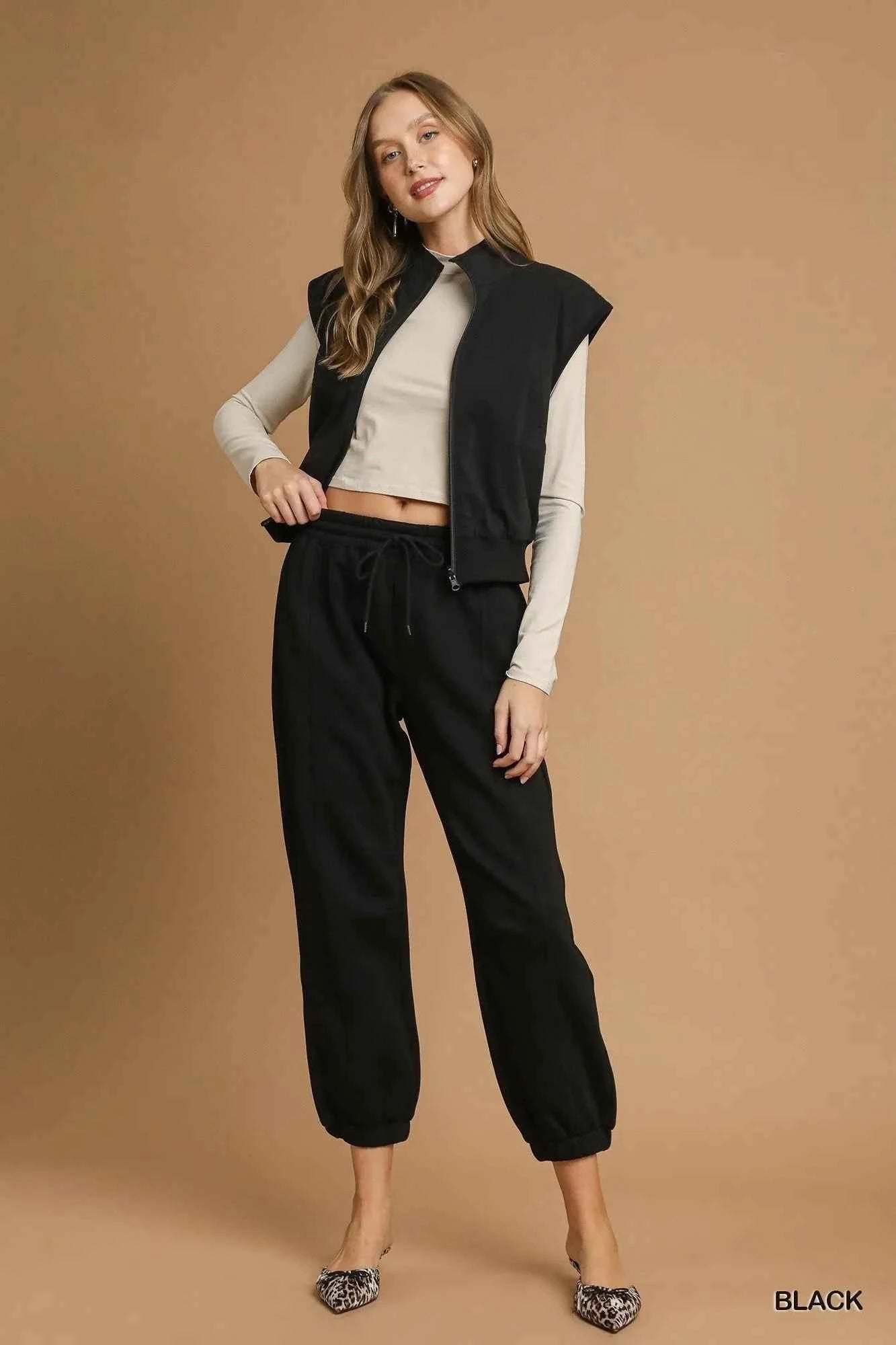 Umgee Fleece Jogger Pants with Drawstring 2cd40825-b379-4314-a164-5ab6f00be384-Max-Origin