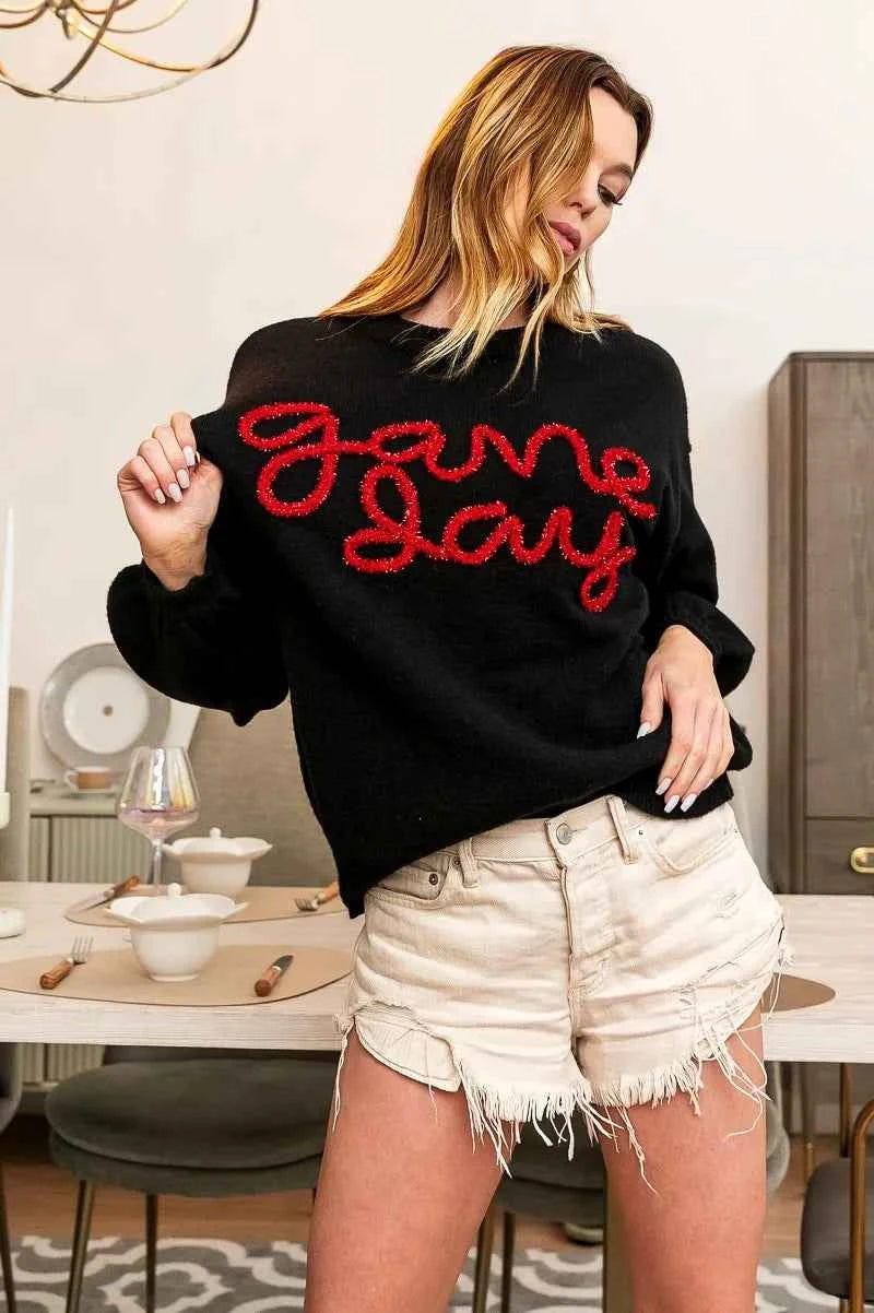 BiBi Game Day Metallic Letter Sweater 2ce3fc4916da4d849b53bb5084f52394-Max-Origin