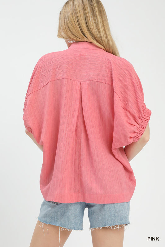 Textured V-Neck Blouse 2ce492d1-65fc-4837-89e8-11e5a0a810e9-Max