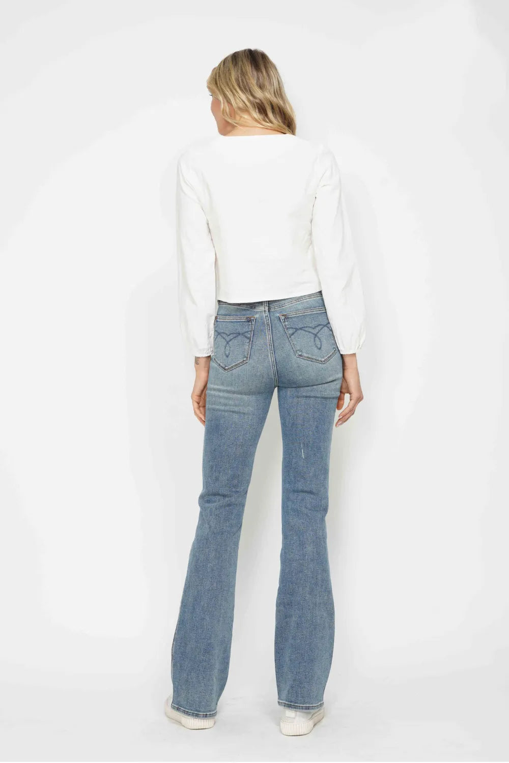 Judy Blue Full Size Tummy Control Back Embroidered Pocketed Bootcut Jeans Plus Size 2cf04e5e-ef22-4b90-94ab-47b419519ca5-Max