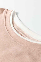 Faux Two-Piece Patchwork Long Sleeve Top 2cf91439-eeee-4f56-b3bd-058c254a0624