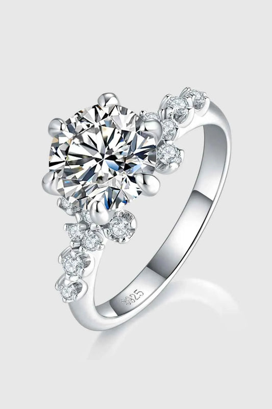 2 Carat Moissanite 925 Sterling Silver Ring Silver 2d01480c-31ee-4230-bd04-c307899c97ae-Max