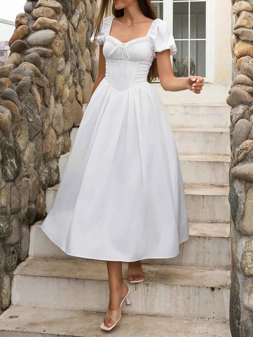 Sweetheart Neck Puff Sleeve Midi Dress 2d0591a7706845cf959af01af8a7c73e-Max-Origin