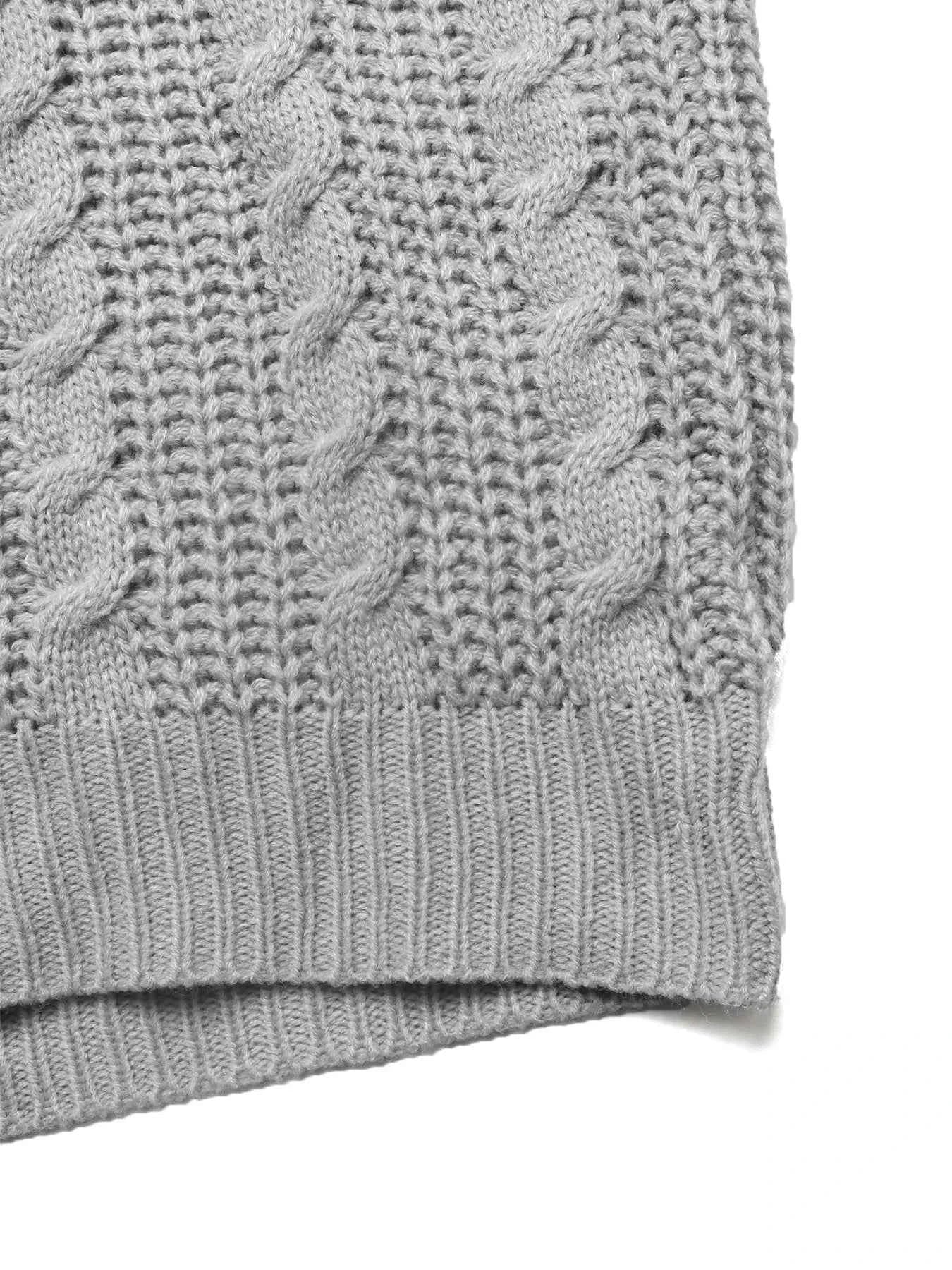 Cable Knit Half Zip Sweater