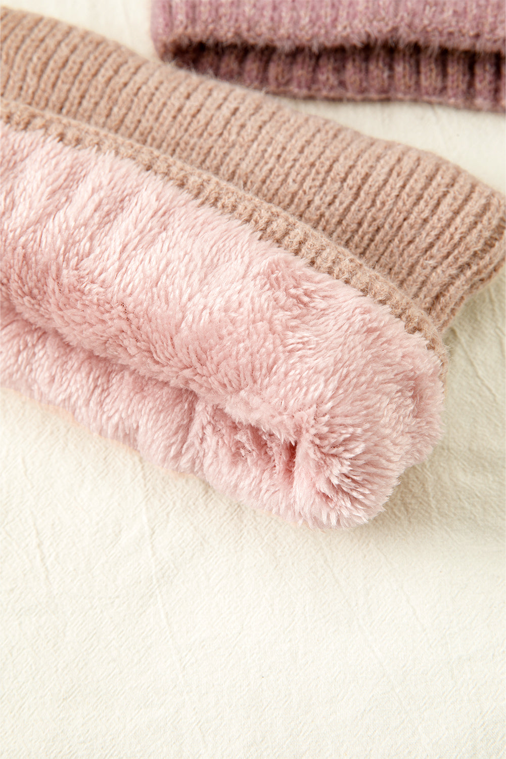 Peach Blossom Winter Beanie Hat and Cozy Sherpa Liner Scarf Set 2d1f5efbc014fe7f