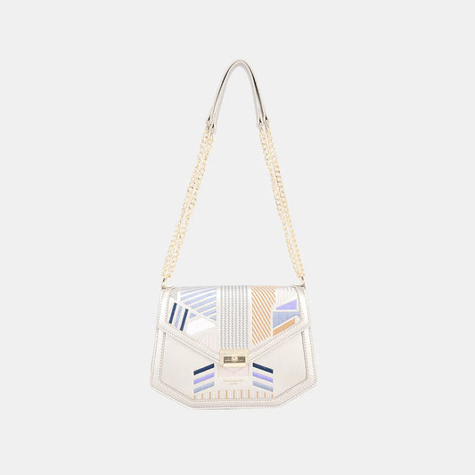 David Jones Geometric Print Crossbody Bag Silver One Size 2d247da9-d4a3-4449-9378-e474c15f386d-Max