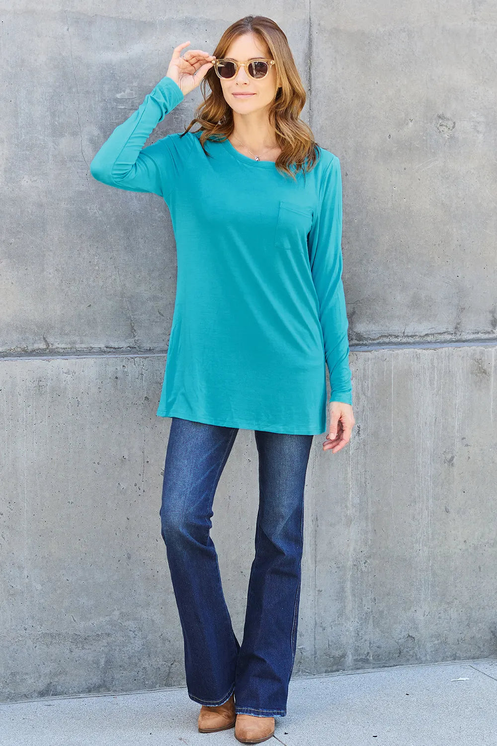 Basic Bae Full Size Round Neck Long Sleeve Top 2d27aa0b-0240-42eb-9514-a136e9c74725-Max