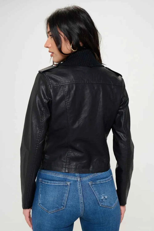 Coalition LA Knit Collared Faux Leather Crop Jacket 2d39a977-e75e-40c9-8c83-982da96fddd9-Max