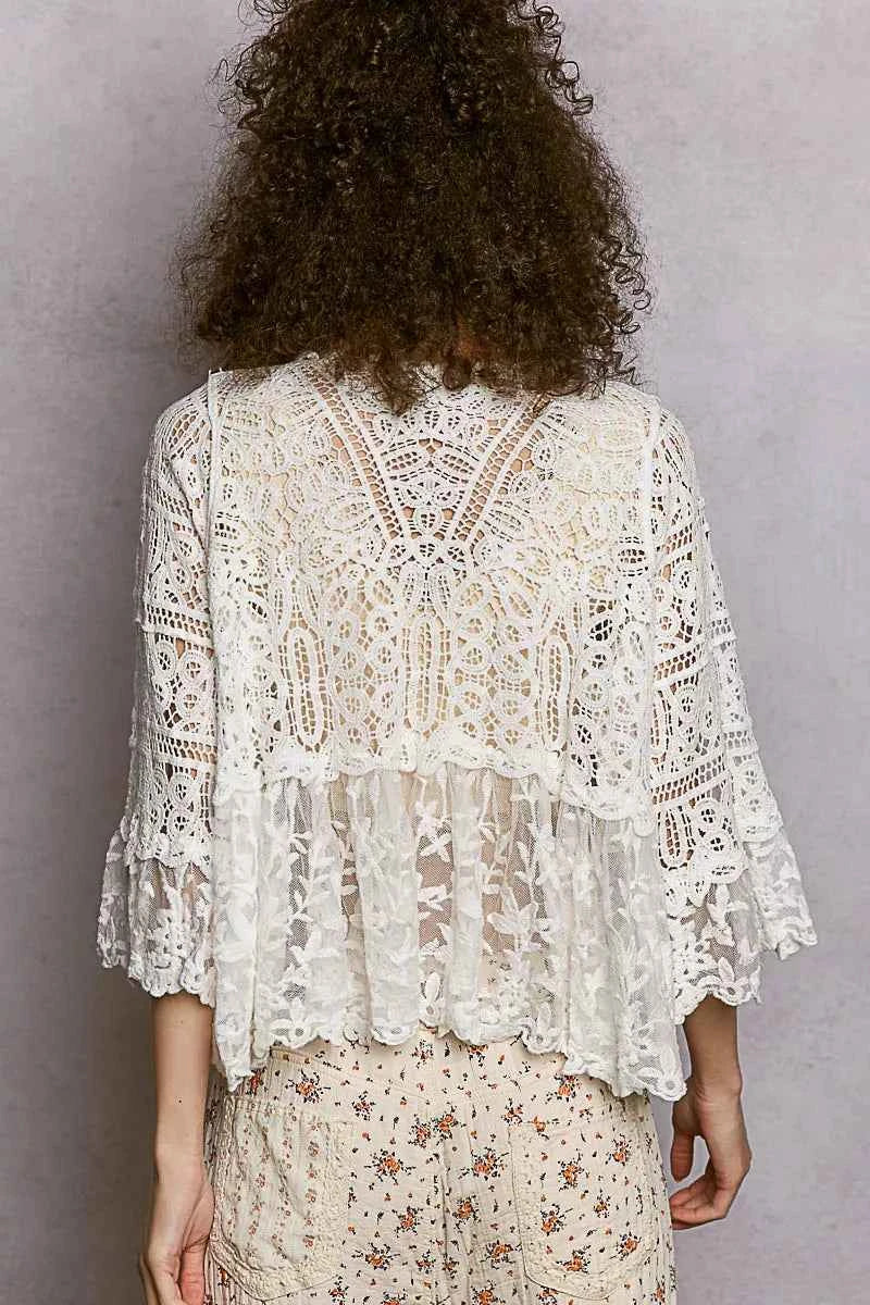 POL Floral Lace Short Sleeve Crochet Cardigan with Tassel Tie 2d46b6e7-d88d-49fb-92cd-020bdfdbde30-Max-Origin
