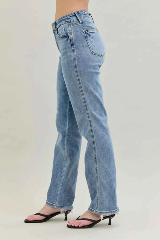 Frayed Hem Cell Phone Pocket Dad Jeans 2d4e4fa7-83aa-461f-b86d-6d5d7f347f18-Max-Origin