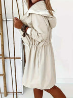 Drawstring Long Sleeve Hooded Trench Coat 2d56e20a-4909-4460-b171-f81dae7ceebe-Max