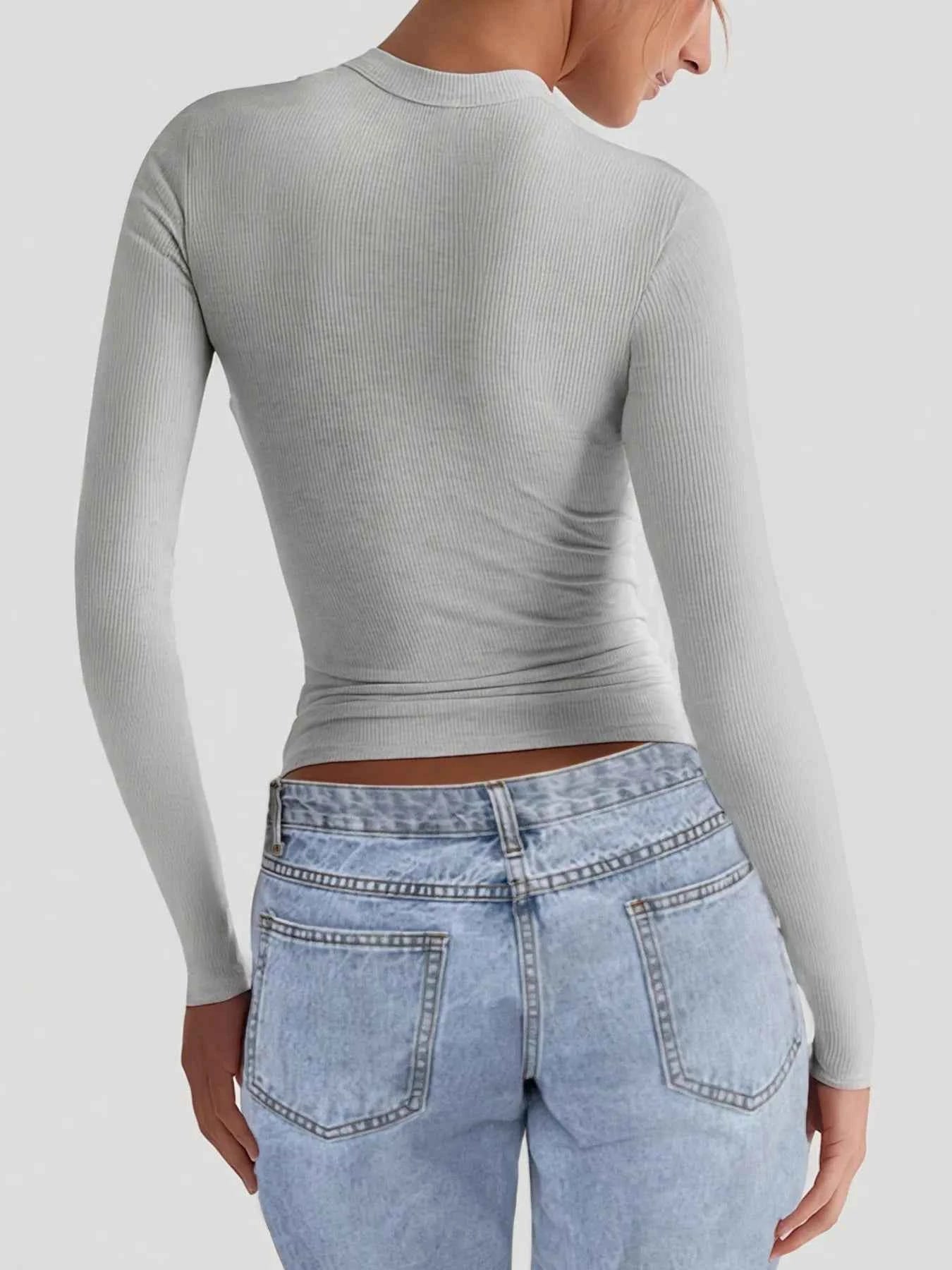 Square Neck Long Sleeve T-Shirt 2d58b4280b254089a3533be6bd45ec5a-Max-Origin