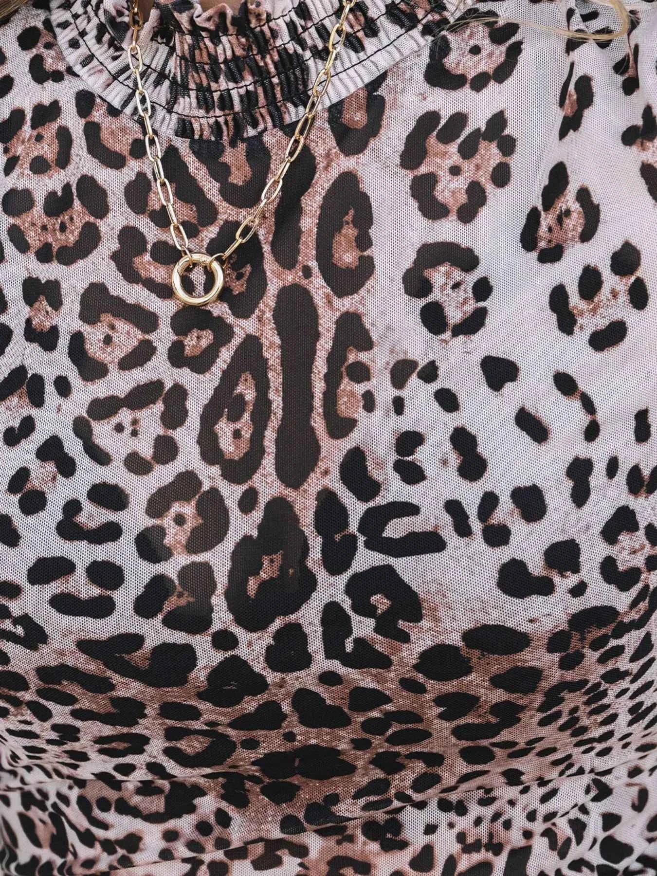 Leopard Print Long Sleeve Mock Neck Bodysuit 2d631978-557a-4c4d-a989-6fb7a44a346a-Max-Origin