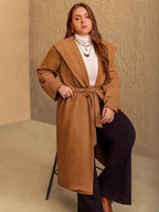 Plus Size Tied Long Sleeve Hooded Coat with Pockets 2d6e4fb9-ee87-4990-9a1e-e0f60866336a-Max