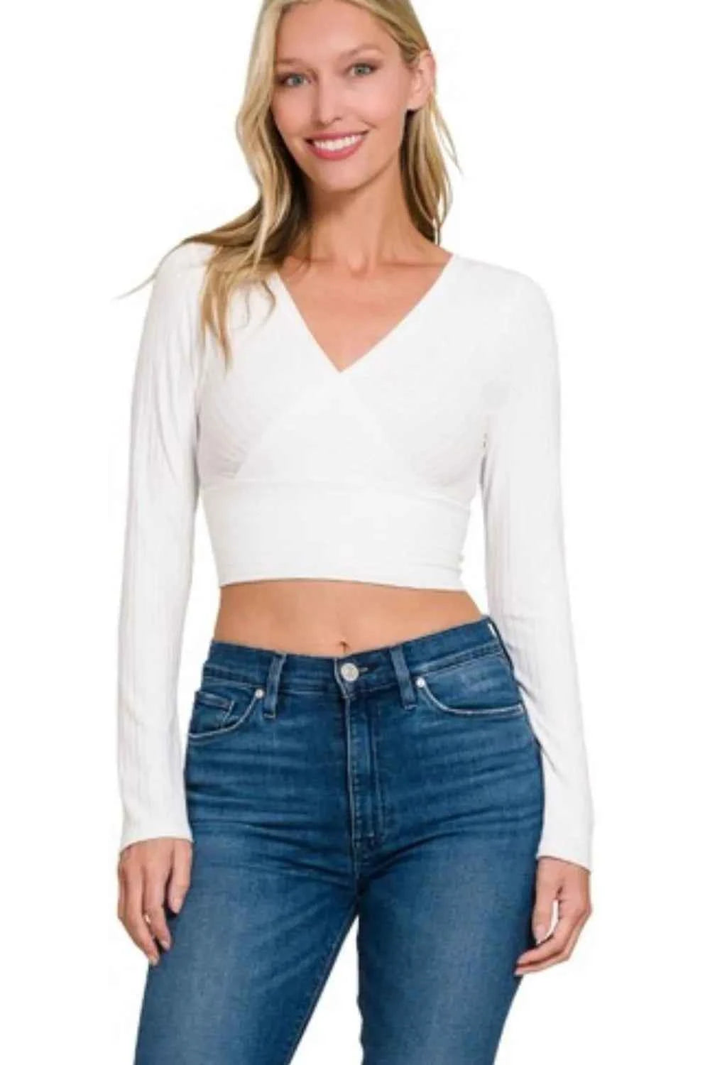 Zenana Ribbed Surplus Waist Band Long Sleeve Top 2d9364d3-dbae-4067-9dc5-4ff6b2e89686-Max-Origin