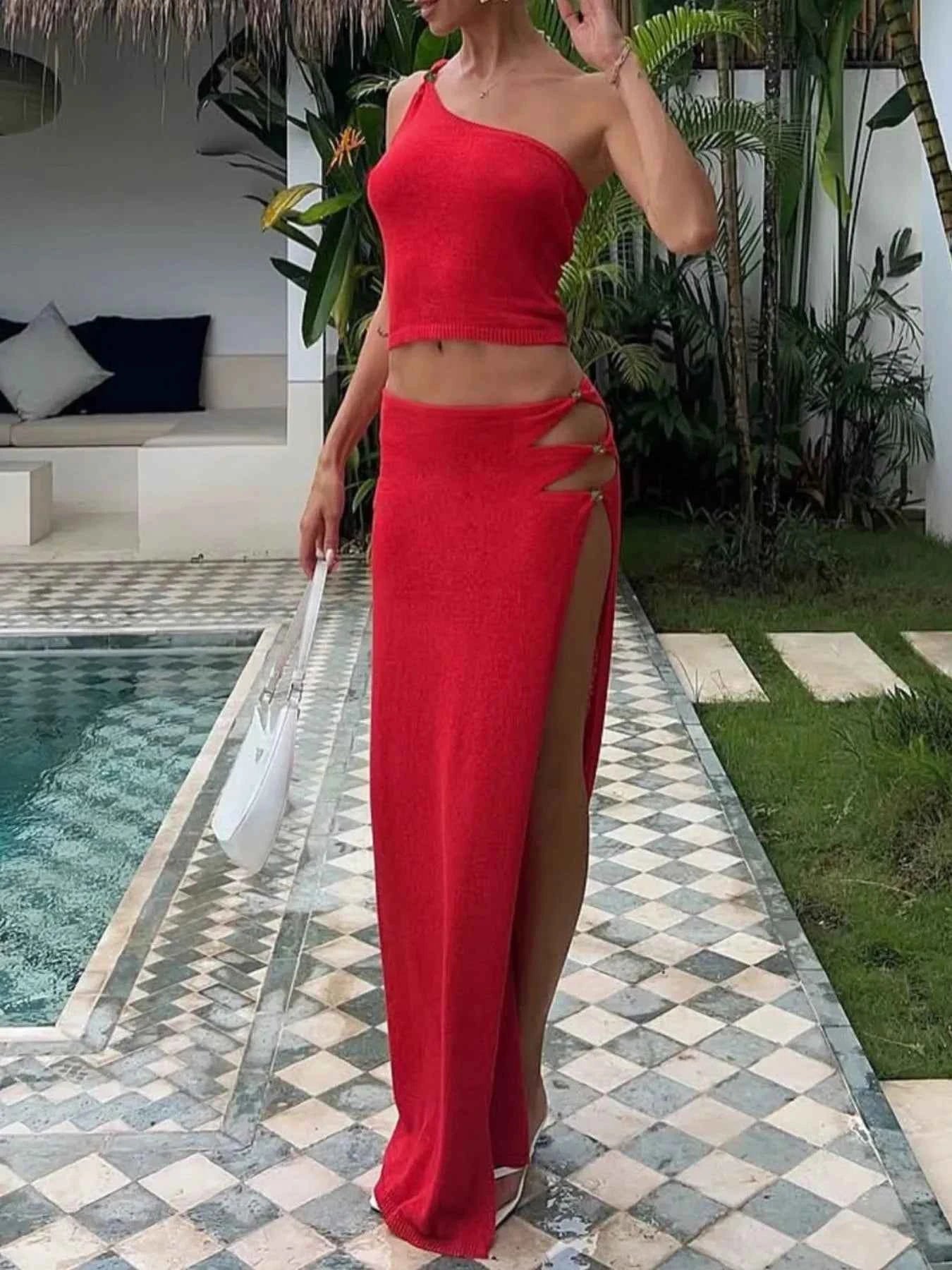 Single Shoulder Cami and Slit Skirt Sweater Set Red 2d9f886f-5412-48a5-8a79-f8137e551964-Max-Origin