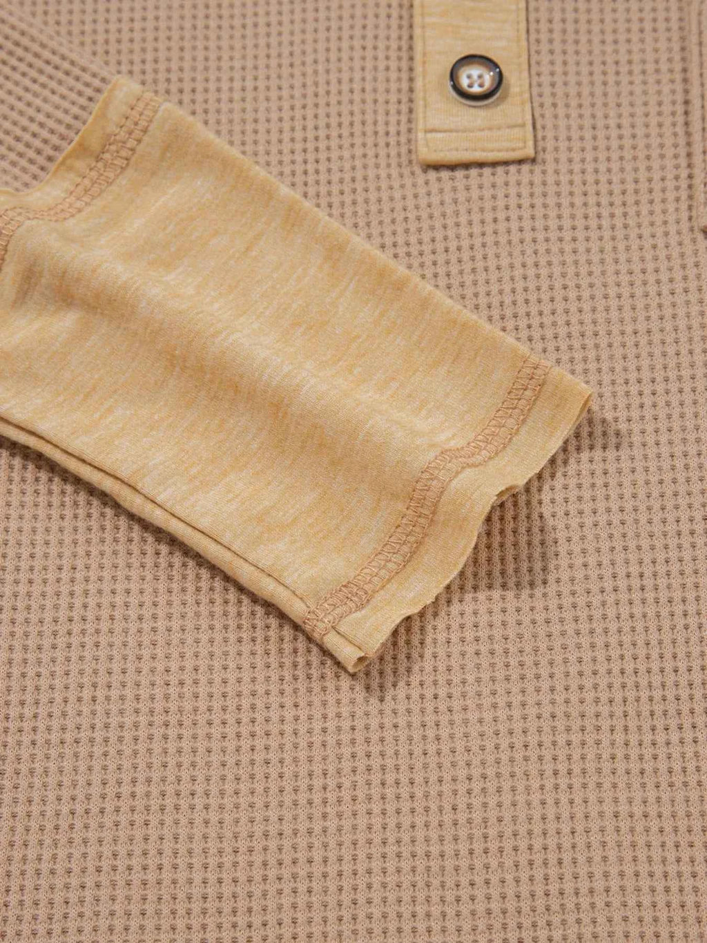 Waffle Textured Tunic Henley Top with Slits 2da8bd2e-b20a-459e-a35f-2caf44e2318a-Max-Origin