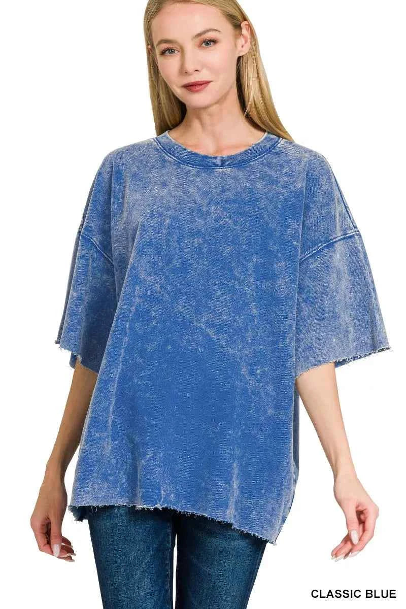 Zenana French Terry Washed Drop Shoulder Short Sleeve Top 2dad99293aee42aa8780651372273622-Max-Origin