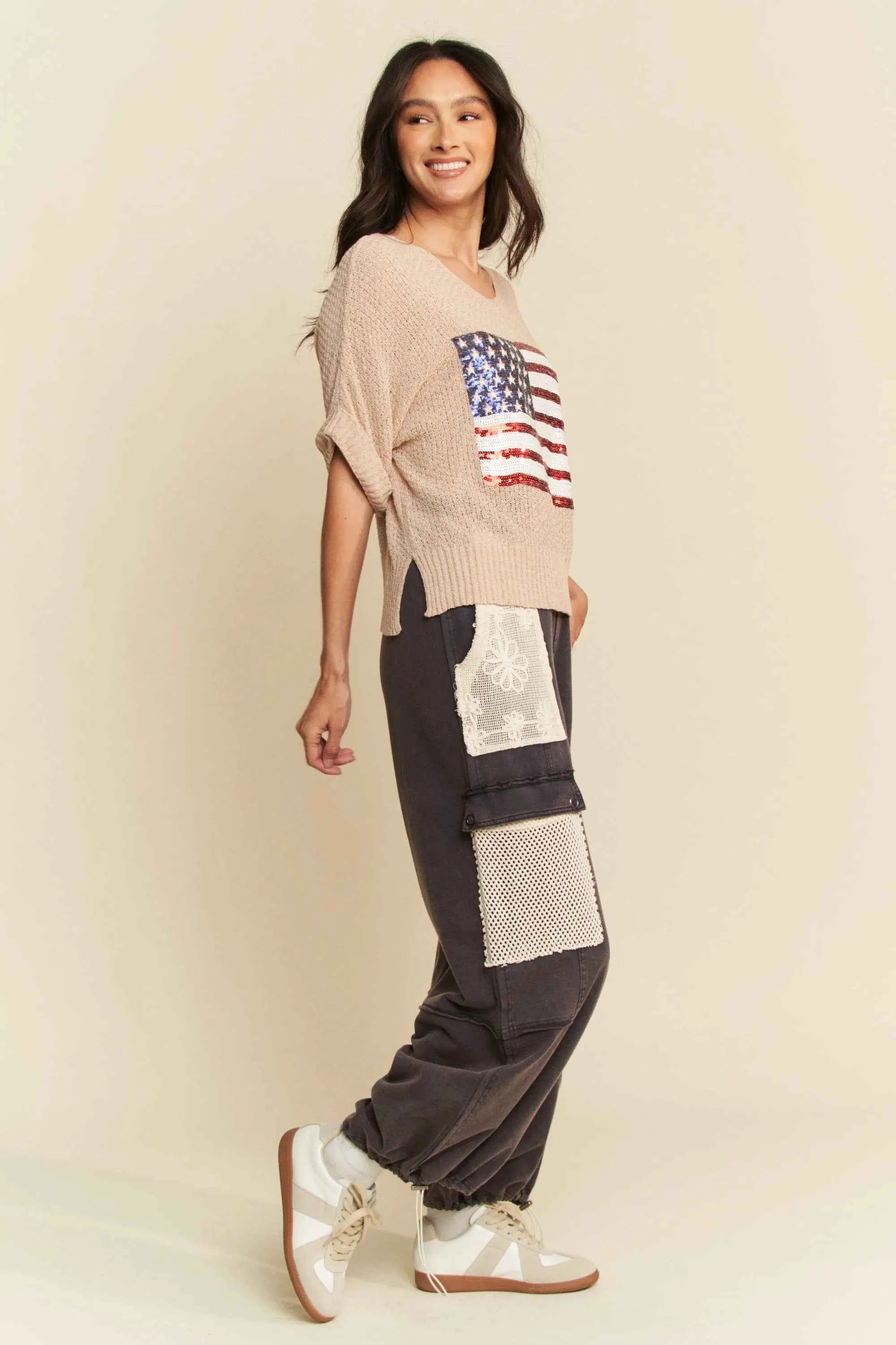 Davi & Dani Sequin American Flag Patch Short Sleeve Knit Top 2db003554ae446ecbbb4b26a9b48fcb2-Max-Origin