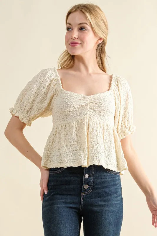 Smocked Stripe Babydoll Top - Cold Shoulder Halter Neck 2de13364dd634aa7929ff98692862515-Max-Origin