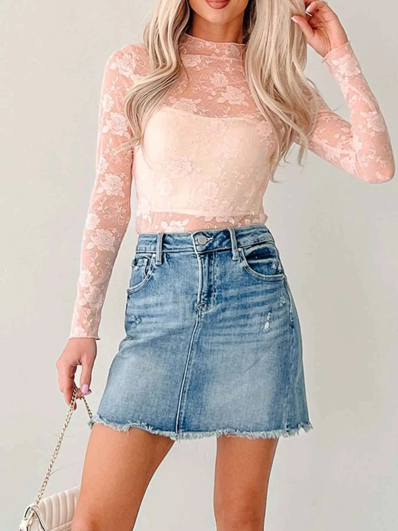 Lace Mock Neck Long Sleeve Blouse 2e23990b-e6bb-4210-838a-387ca9b08b49-Max-Origin