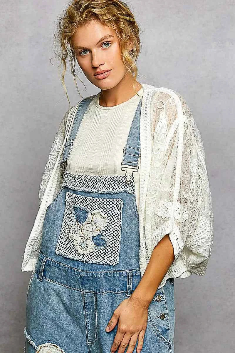 POL Open Front Crochet Cardigan with Floral Embroidery OFF WHITE One Size 2e2cb20b-ad57-41f5-9617-51d6ec3c7081-Max-Origin