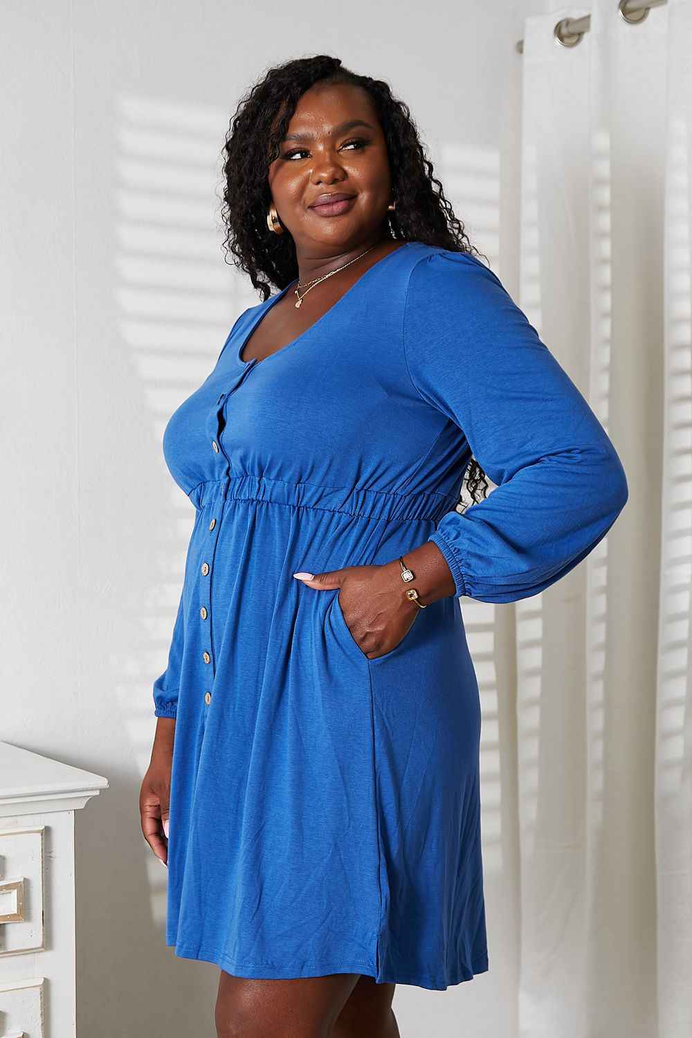 Double Take Scoop Neck Empire Waist Long Sleeve Magic Dress 2e306909cf6b4780af7e7e1626cc6dcf-Max