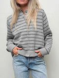 Striped Button Up Cardigan Gray 2e35202d-2f2e-4bf5-b250-8f91705044ca-Max-Origin