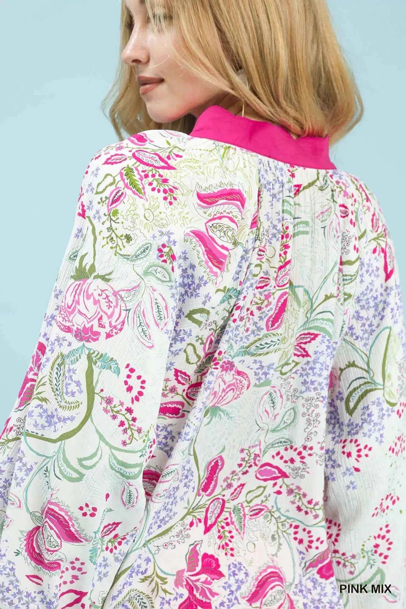 Umgee Paisley Floral Contrast Trim Blouse 2e37228a-60a6-434d-9b95-e8ee6a57ea0b-Max-Origin