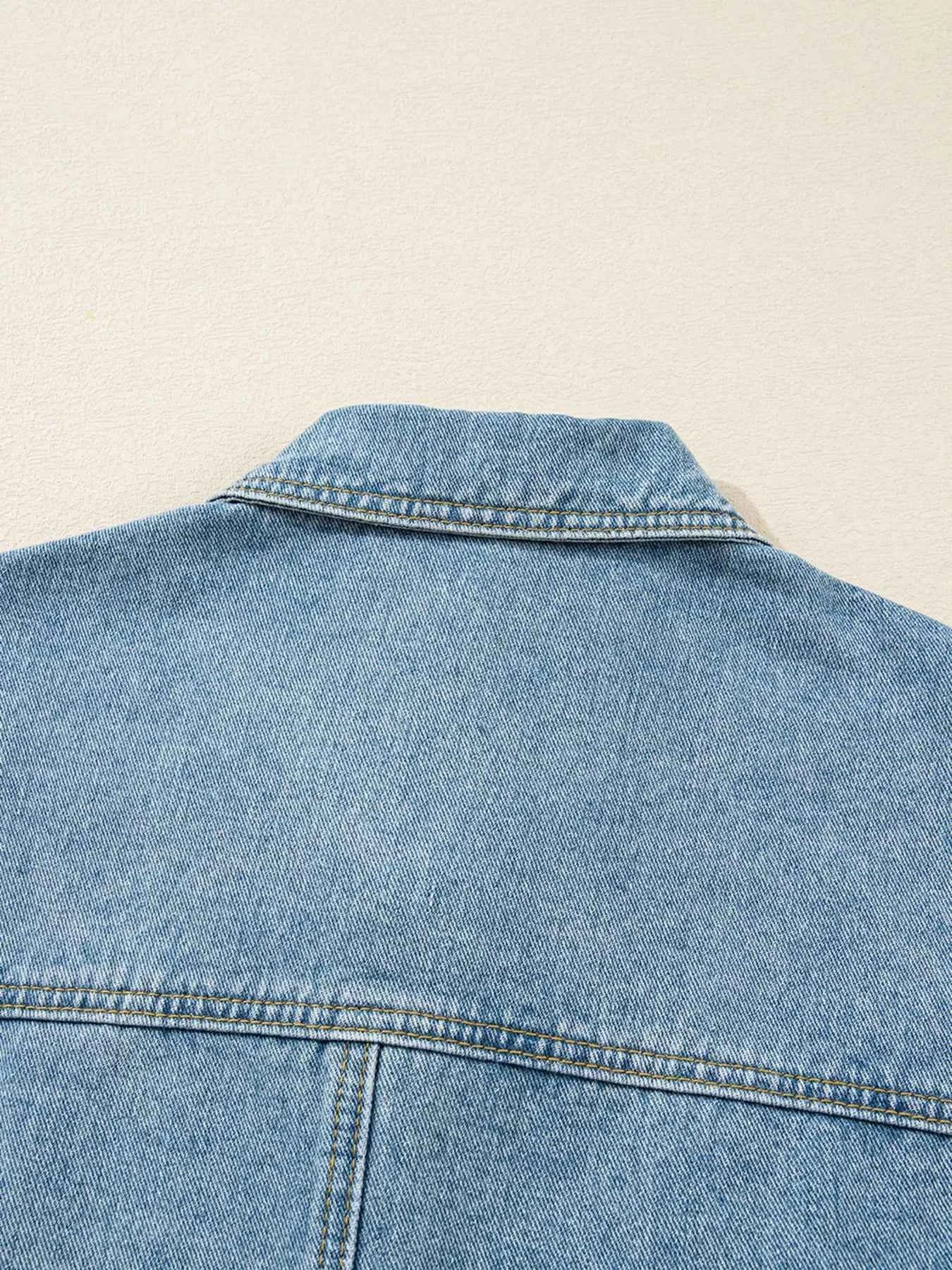 Patched Pockets Side Tie Denim Jacket 2e397a4ebb674c63b03f32651739fc28-Max-Origin