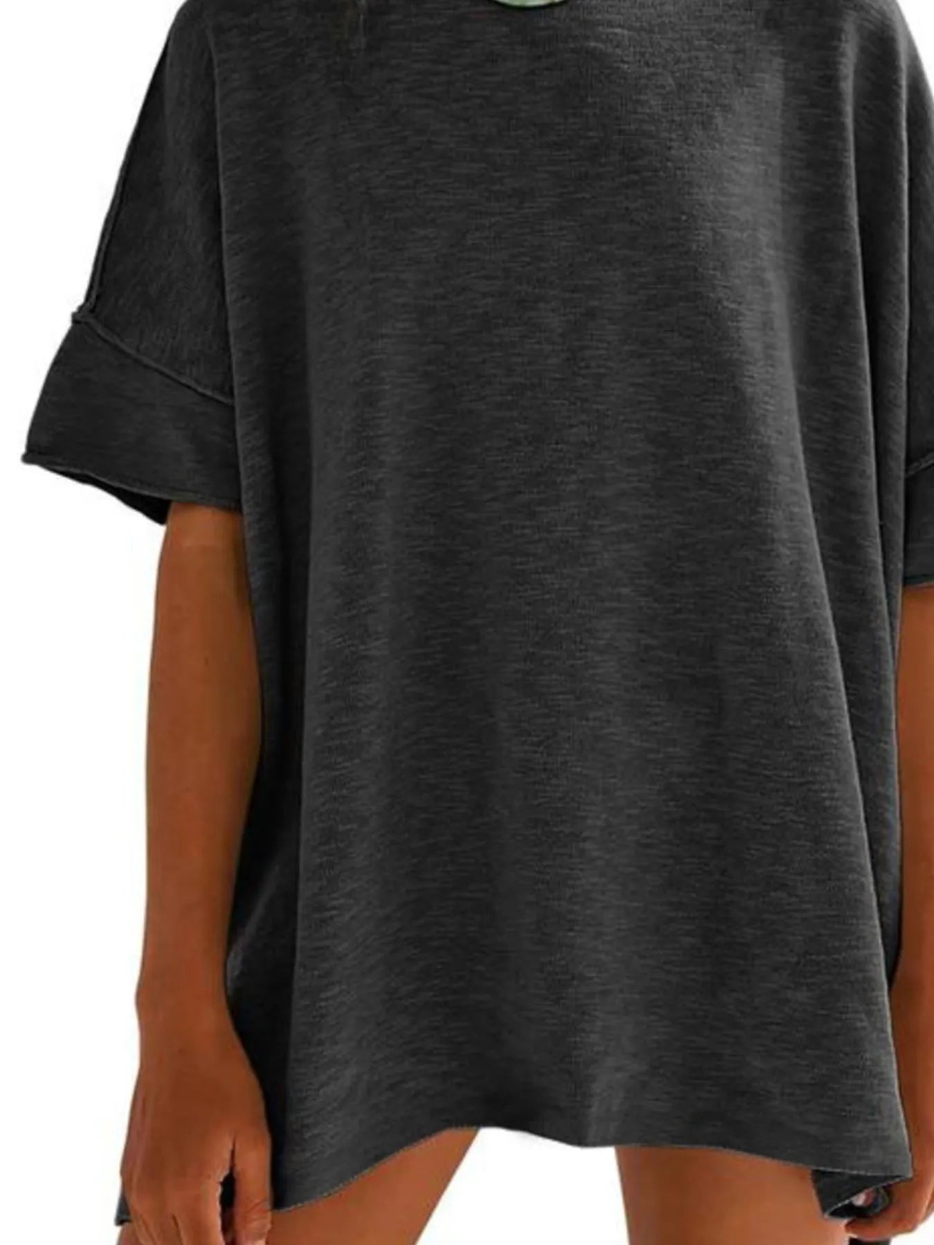 Oversized Round Neck Drop-Shoulder T-Shirt 2e3d09c2-2aee-435b-8c04-7e0b45629b07-Max-Origin