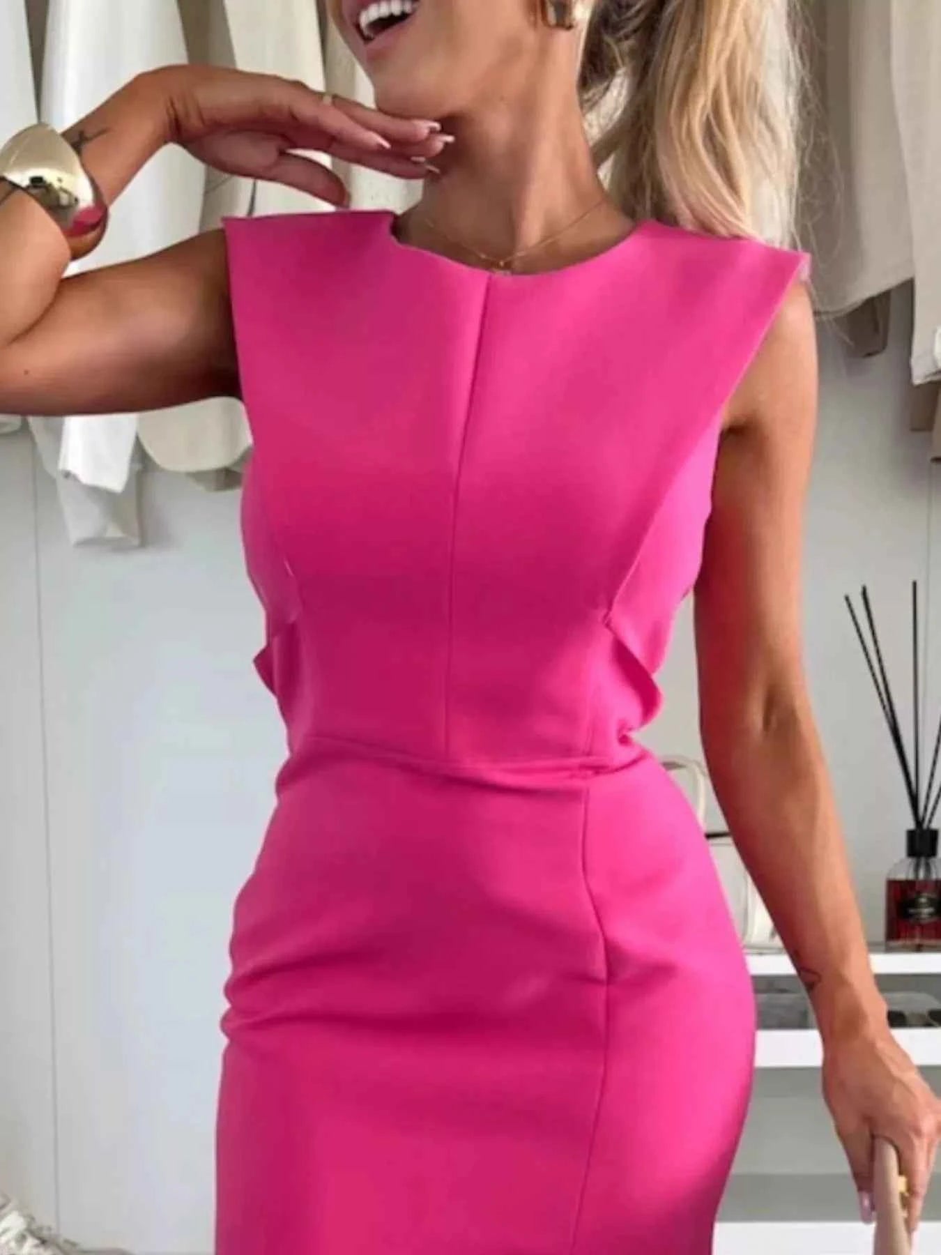 Full Size Slit Round Neck Sleeveless Dress Plus Size 2e437890-9530-4741-a905-6897602b2c2d-Max-Origin