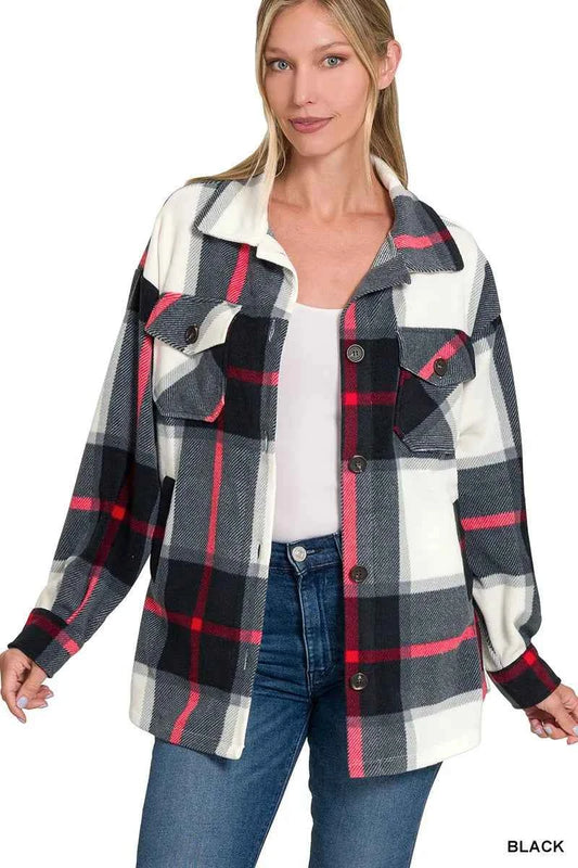Oversized Plaid Fleece Shacket 2e4fabfd538b4fb69f9ab5fa7ccf2348-Max-Origin