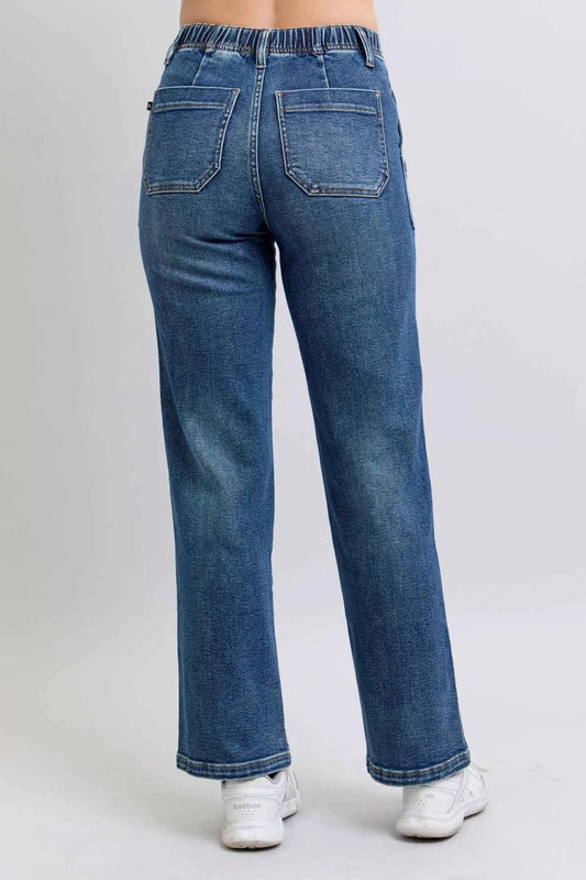 Drawstring Straight Jeans with Pockets 2e560ac9-0d17-4435-aa0f-8a0db4a8f321-Max-Origin