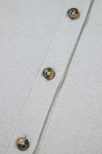 Black Shirred Hem Crop Tank Top Loose Shorts Cardigan 3 Piece Pajama Set 2e5a468f2aa653af