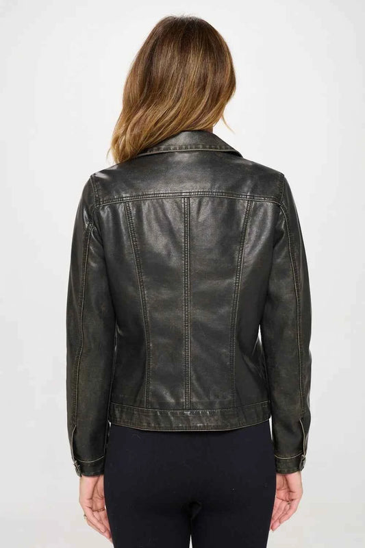 Coalition LA Button Down Cargo Vegan Leather Shacket 2e63989f-26d3-4206-a4b3-97fb304746ff-Max