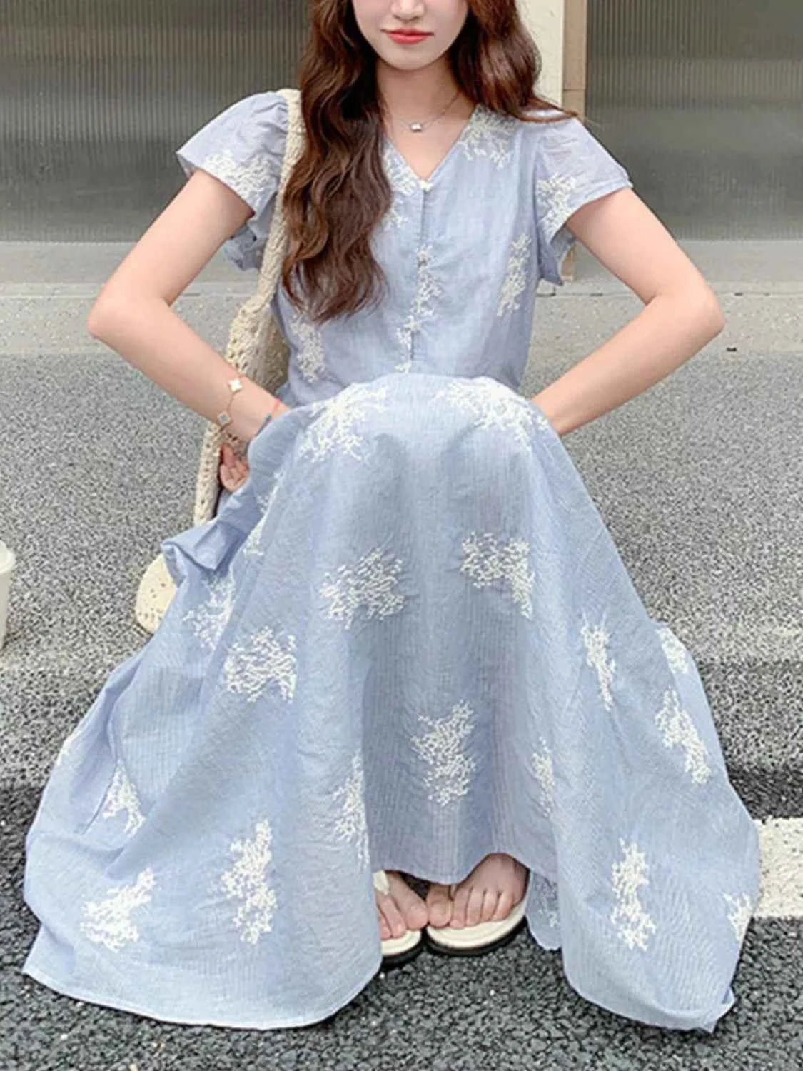 Tiered Cap Sleeve Midi Dress 2e6a92b1-f170-4e25-b426-8f19ba47b48a-Max-Origin